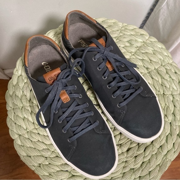 Olukai Lae 'Ahi Li Men Charcoal Gray Lace Up Slip On Sneakers - Picture 4 of 10